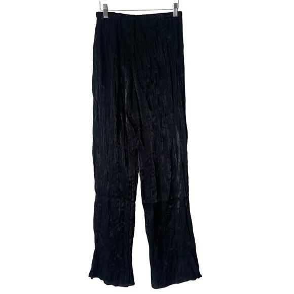 Local European Crinkle Pants in Black Drawstring Size XS NWT - Picture 4 of 8